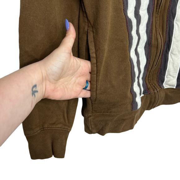 Assassin's Creed Aztec Striped Cosplay Full Zip Hoodie Brown White Adult Medium - Picture 6 of 8